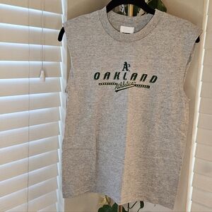 Kids Gray Oakland Athletics Tank Top